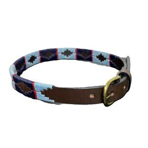 Arandu Kids Blue & Red Woven Brown Skinny Pampas Polo Belt, Size 65